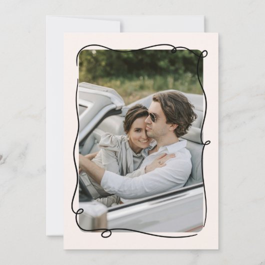 Nichts Extravagant nur Liebe Quirky & Whimsical We Einladung (Rückseite)