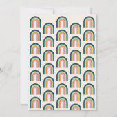 Nichts Extravagant nur Liebe Retro 70er Rainbow We Einladung (Rückseite)