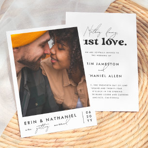 Nichts Extravagant nur Liebe Retro Groovy Hochzeit Einladung
