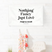 Nichts Extravagant nur Liebe Retro Lässig Hochzeit Banner (Insitu)