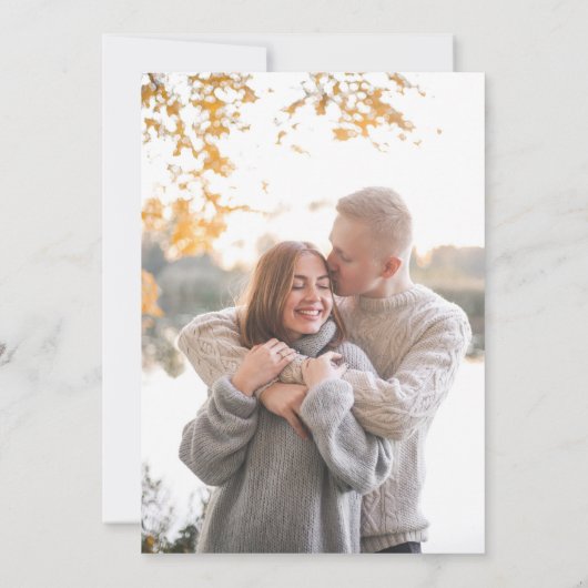 Nichts Extravagant nur Liebe Retro Lässig Hochzeit Einladung (Rückseite)