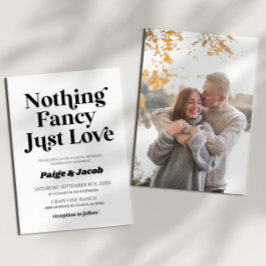 Nichts Extravagant nur Liebe Retro Lässig Hochzeit Einladung