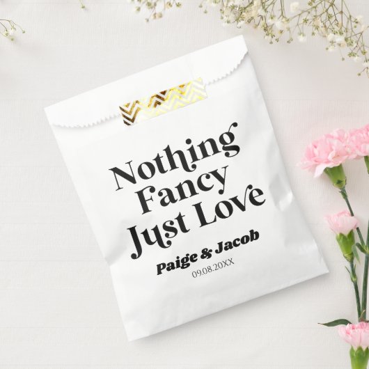 Nichts Extravagant nur Liebe Retro Lässig Hochzeit Geschenktütchen (Versiegelt)