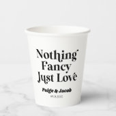 Nichts Extravagant nur Liebe Retro Lässig Hochzeit Pappbecher (Vorderseite)