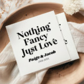 Nichts Extravagant nur Liebe Retro Lässig Hochzeit Serviette