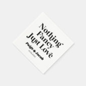 Nichts Extravagant nur Liebe Retro Lässig Hochzeit Serviette (Ecke)