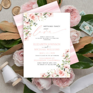 Nichts Extravagant nur Liebe Rosa Blumenzehen Einladung