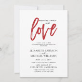 Nichts Extravagant nur Liebe Rosa und Rot Lässig H Einladung (Vorderseite)