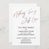 Nichts Extravagant, nur Liebe Rose Gold Einfaches Einladung (Vorne/Hinten)