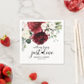 Nichts Extravagant nur Liebe rustikale Burgund Hoc Serviette (Beispiel)