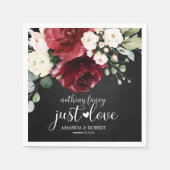 Nichts Extravagant nur Liebe rustikale Chalk Burgu Serviette (Vorderseite)