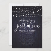 Nichts Extravagant nur Liebe rustikale Hochzeitsei Save The Date (Vorderseite)
