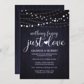 Nichts Extravagant nur Liebe rustikale Hochzeitsei Save The Date (Vorne/Hinten)
