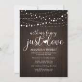 Nichts Extravagant nur Liebe rustikale Hochzeitsei Save The Date (Vorderseite)