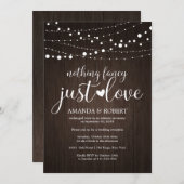 Nichts Extravagant nur Liebe rustikale Hochzeitsei Save The Date (Vorne/Hinten)