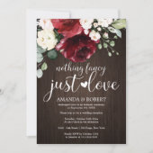 Nichts Extravagant nur Liebe rustikale Hochzeitsei Save The Date (Vorderseite)
