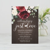 Nichts Extravagant nur Liebe rustikale Hochzeitsei Save The Date (Stehend Vorderseite)