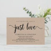 Nichts Extravagant, nur Liebe, rustikale Kraft, El Einladung (Stehend Vorderseite)