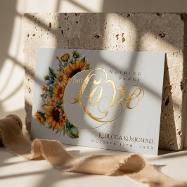 Nichts Extravagant nur Liebe Rustikale Sonnenblume Folieneinladung