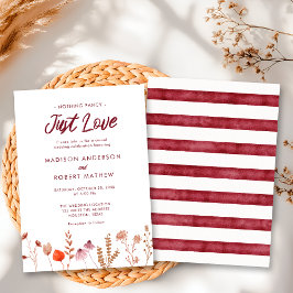 Nichts Extravagant nur Liebe Rustikale Wildblume H Einladung