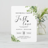 Nichts Extravagant nur Liebe Sage Green Wedding Einladung (Stehend Vorderseite)