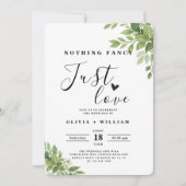 Nichts Extravagant nur Liebe Sage Green Wedding Einladung (Vorderseite)