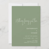 Nichts Extravagant nur Liebe Sage Green Wedding Einladung (Vorderseite)