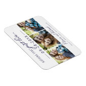 Nichts Extravagant Nur Liebe Save the Date 3 Foto Magnet (Rechte Seite)