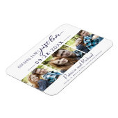 Nichts Extravagant Nur Liebe Save the Date 3 Foto Magnet (Linke Seite)