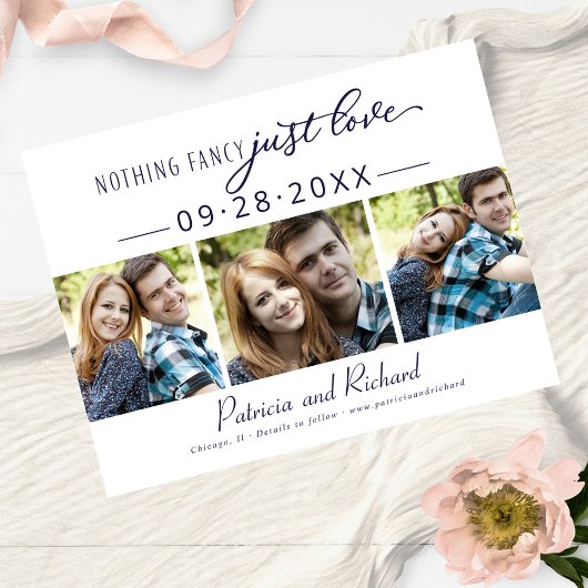 Nichts Extravagant Nur Liebe Save the Date 3 Foto Postkarte