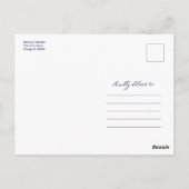 Nichts Extravagant Nur Liebe Save the Date 3 Foto Postkarte (Rückseite)