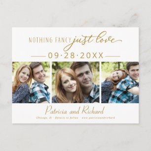 Nichts Extravagant Nur Liebe Save the Date 3 Fotos Postkarte
