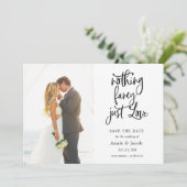 Nichts Extravagant nur Liebe Save the Date Einladung (Stehend Vorderseite)
