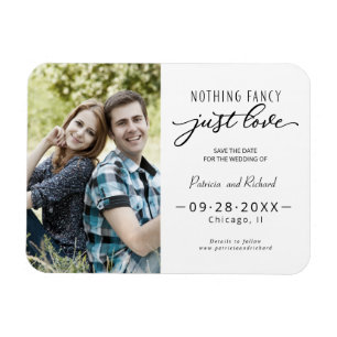 Nichts Extravagant nur Liebe Save the Date Foto Magnet