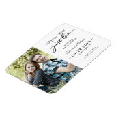 Nichts Extravagant nur Liebe Save the Date Foto Magnet (Linke Seite)