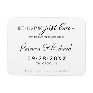 Nichts Extravagant nur Liebe Save the Date Nicht-F Magnet