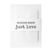 Nichts Extravagant nur Liebe Schreibmaschine Stil Einladungsbanderole (Vorderseite Beispiel)