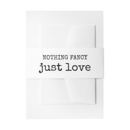 Nichts Extravagant nur Liebe Schreibmaschine Stil Einladungsbanderole