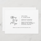 Nichts Extravagant, nur Liebe, Schwarz, Eloption Einladung (Vorne/Hinten)