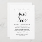 Nichts Extravagant, nur Liebe, Schwarz, Eloption P Einladung (Vorne/Hinten)