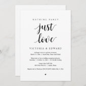 Nichts Extravagant, nur Liebe, Schwarz, Eloption P Einladung (Vorne/Hinten)