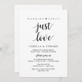 Nichts Extravagant, nur Liebe, Schwarz, Eloption P Einladung (Vorne/Hinten)