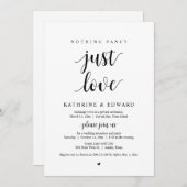 Nichts Extravagant, nur Liebe, Schwarz, Eloption P Einladung (Vorne/Hinten)