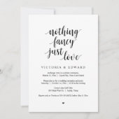 Nichts Extravagant, nur Liebe, Schwarz, Eloption P Einladung (Vorderseite)