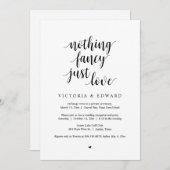 Nichts Extravagant, nur Liebe, Schwarz, Eloption P Einladung (Vorne/Hinten)