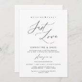 Nichts Extravagant nur Liebe, Schwarz, Hochzeitsfe Einladung (Vorne/Hinten)