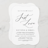 Nichts Extravagant nur Liebe, Schwarz, Hochzeitsfe Einladung (Vorne/Hinten)