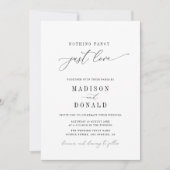 nichts extravagant nur Liebe Schwarz-Weiß-Hochzeit Einladung (Vorderseite)