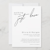 Nichts Extravagant nur Liebe Script Foto Hochzeit Ankündigung (Vorderseite)