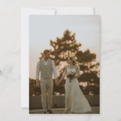 Nichts Extravagant nur Liebe Script Foto Hochzeit Ankündigung (Rückseite)